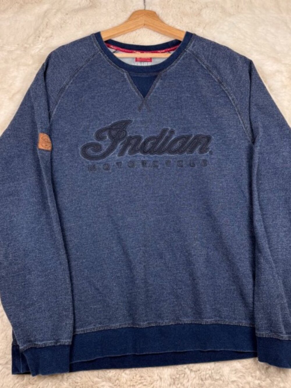 Indian Motorcycle Since 1901 Front & Back Embroidered Sweatshirt Mens Size XL